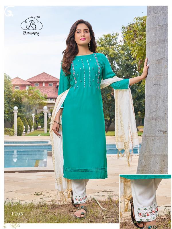 Banwery Chunari Rayon Designer Readymade Salwar 